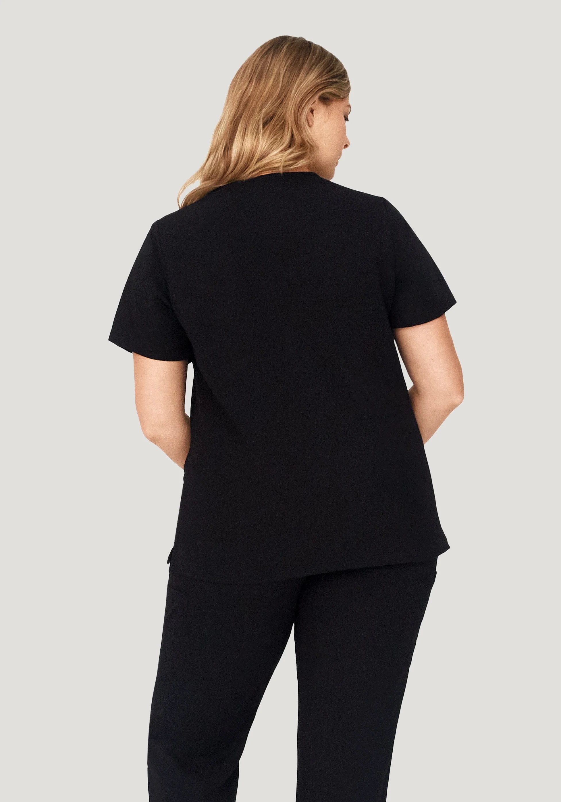 5 Pocket Notch Neck Top Black - Image 7