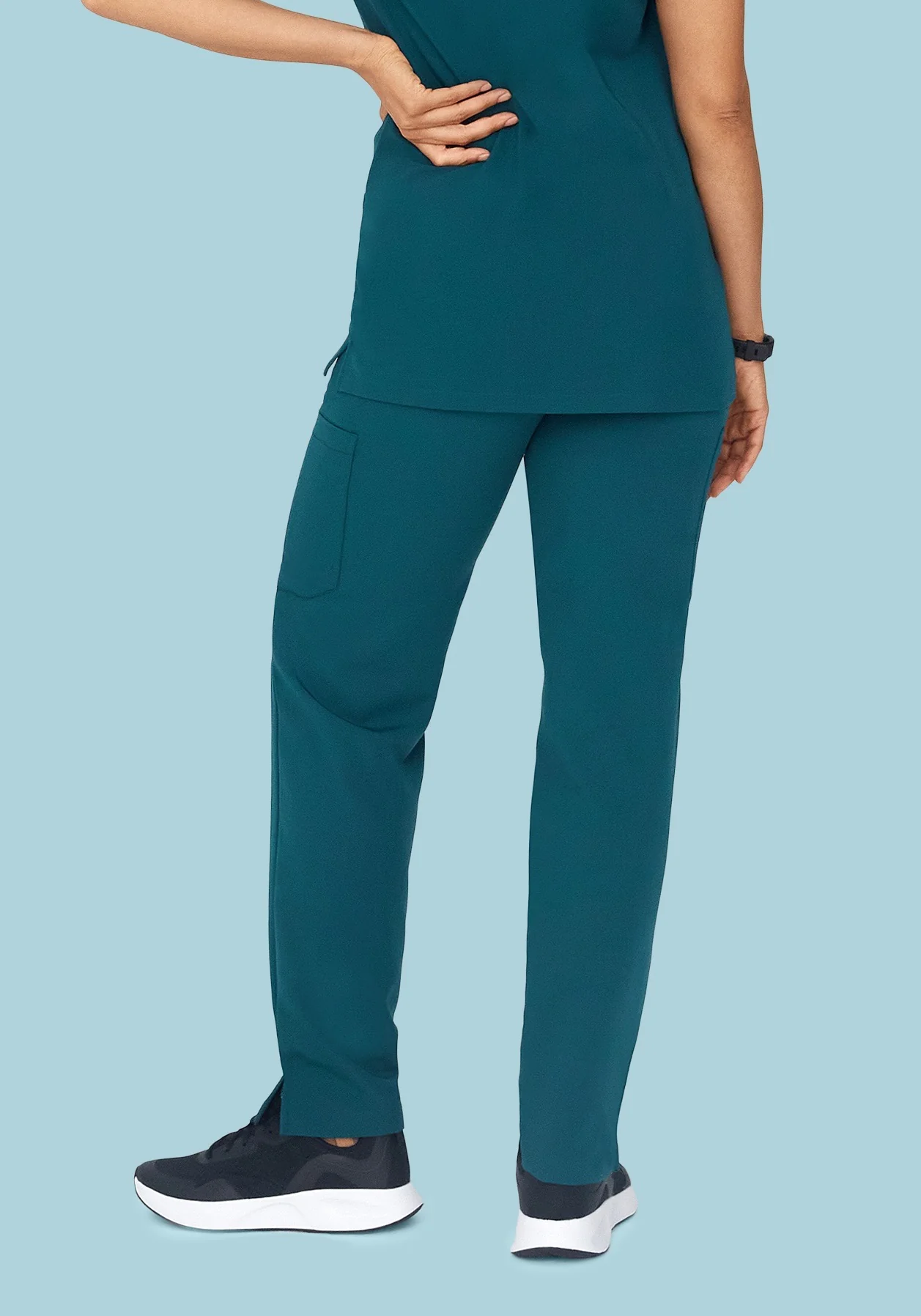 9 Pocket Cargo Pants Caribbean Blue - Image 4