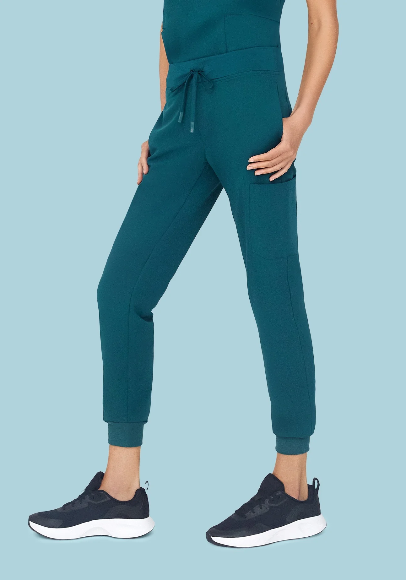 9 Pocket Joggers Caribbean Blue - Image 4