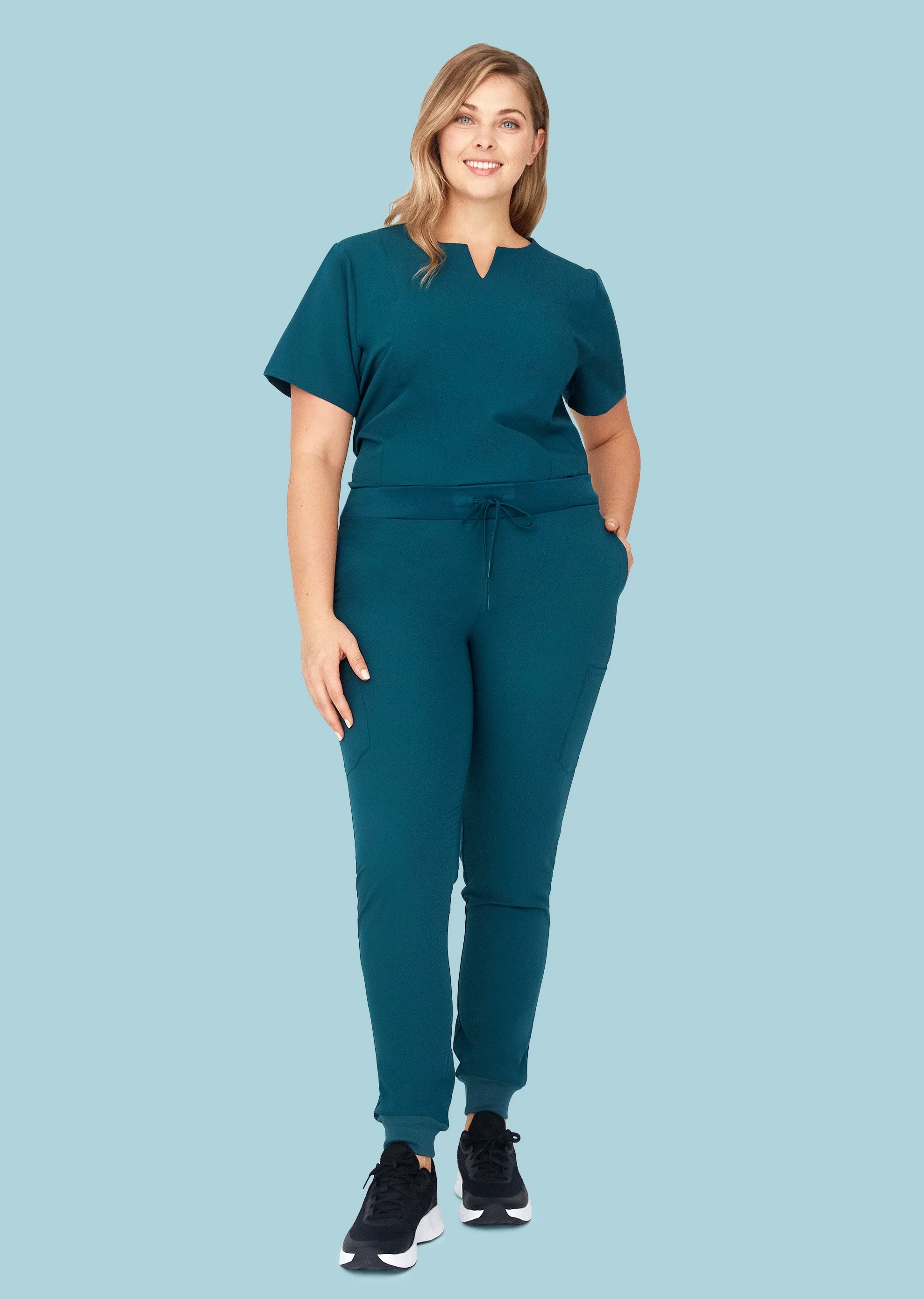 9 Pocket Joggers Caribbean Blue - Image 7