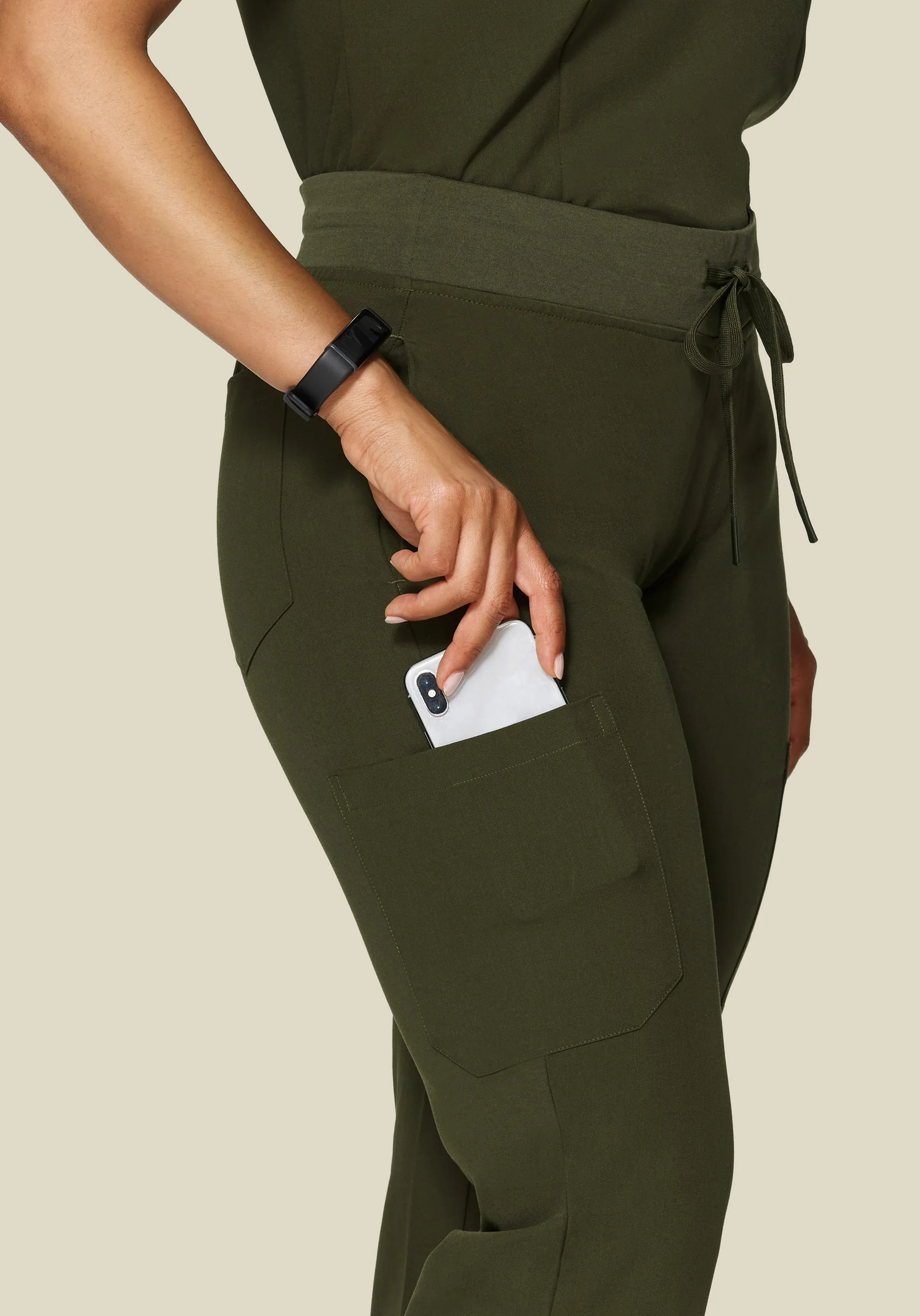 9 Pocket Joggers Olive - Image 4
