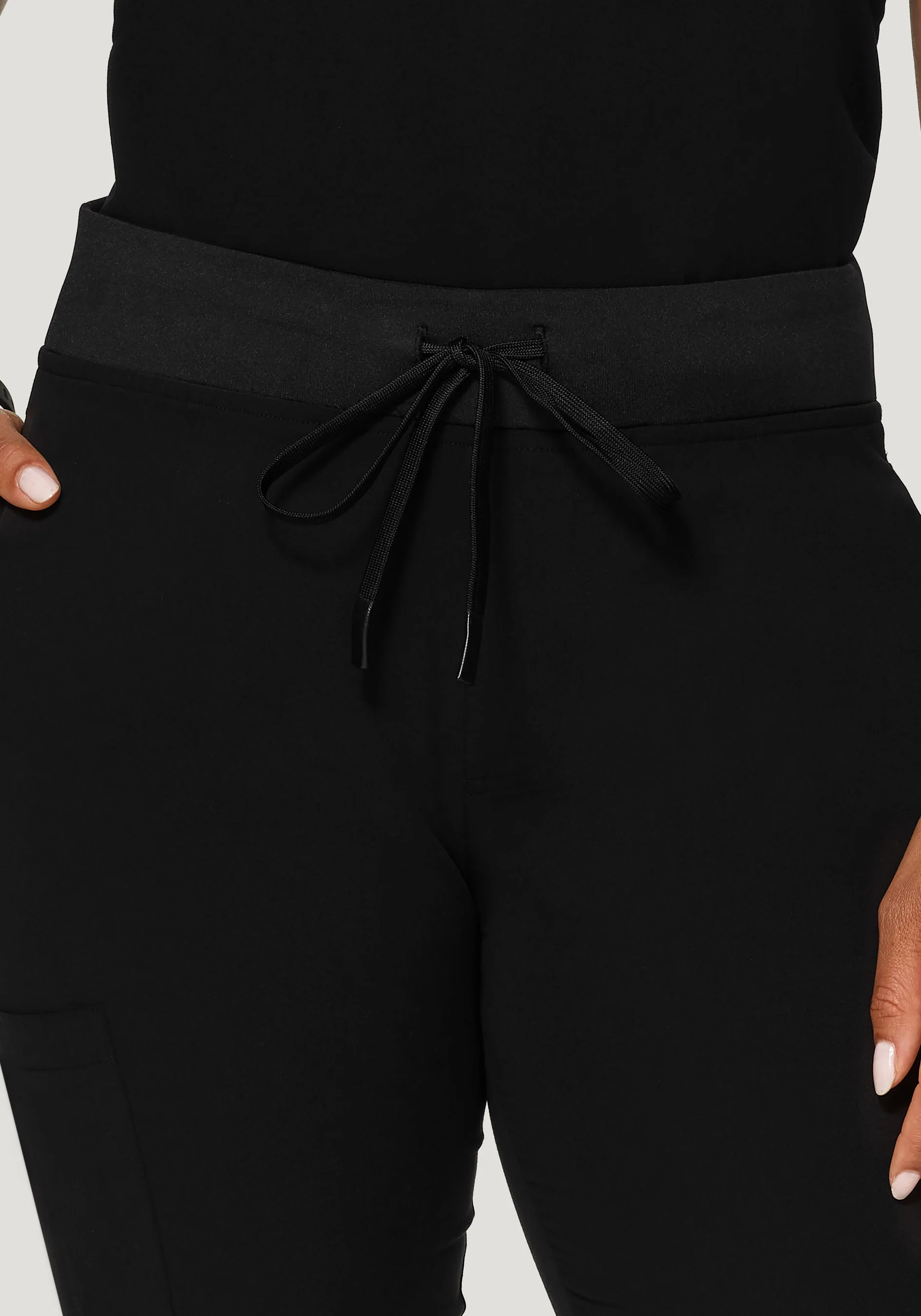 High Waisted Joggers Black - Image 3