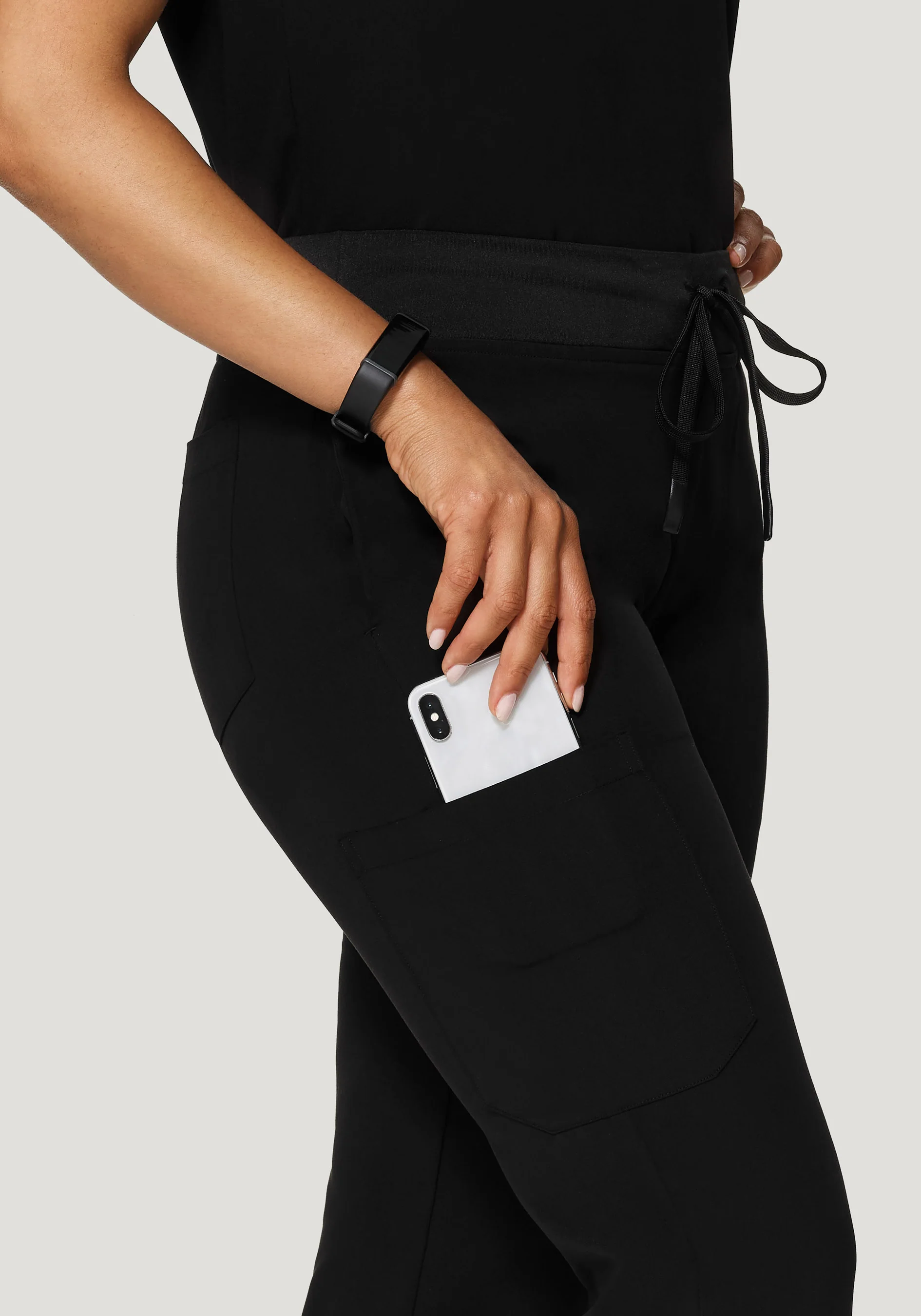 High Waisted Joggers Black - Image 4