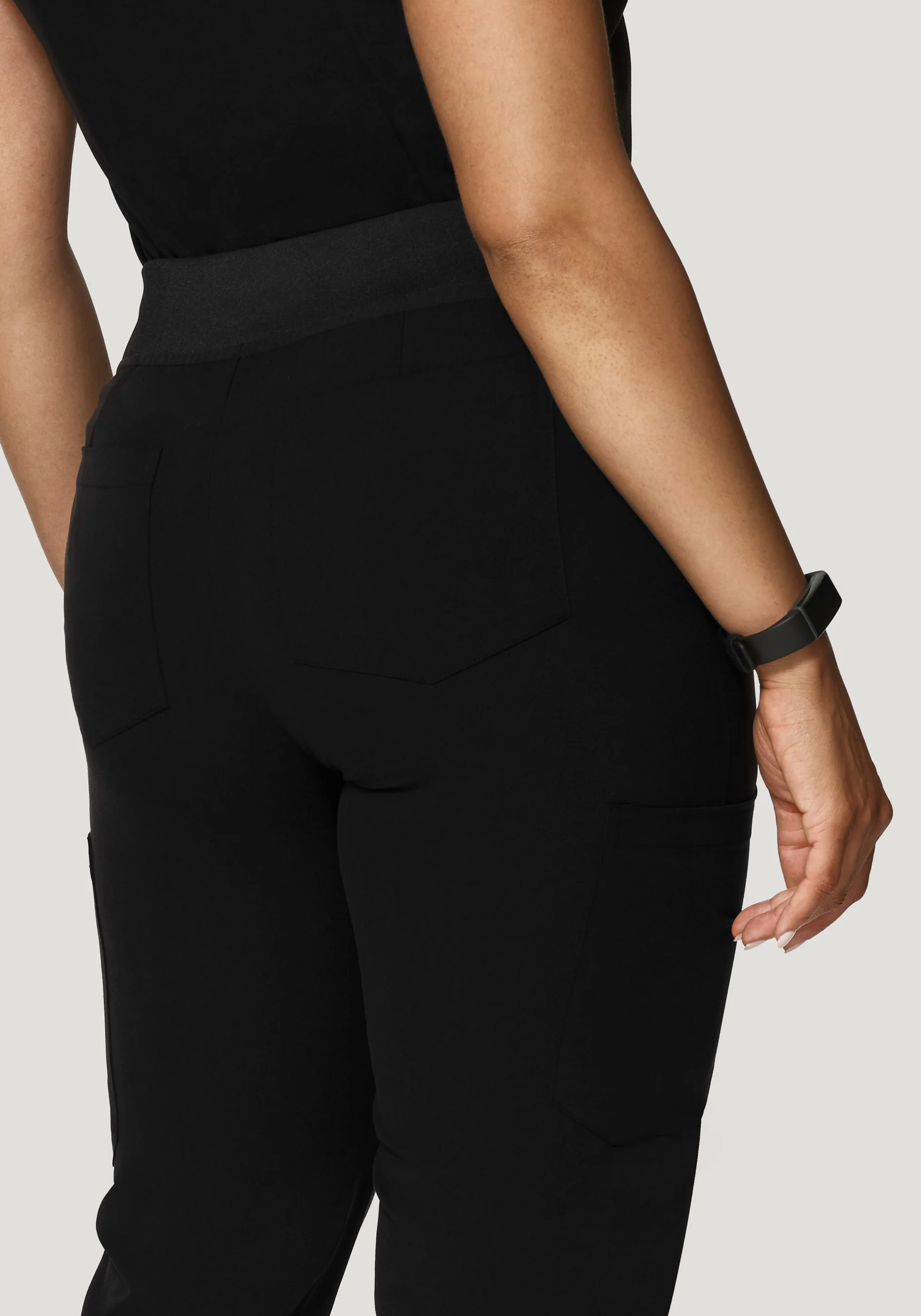 High Waisted Joggers Black - Image 5