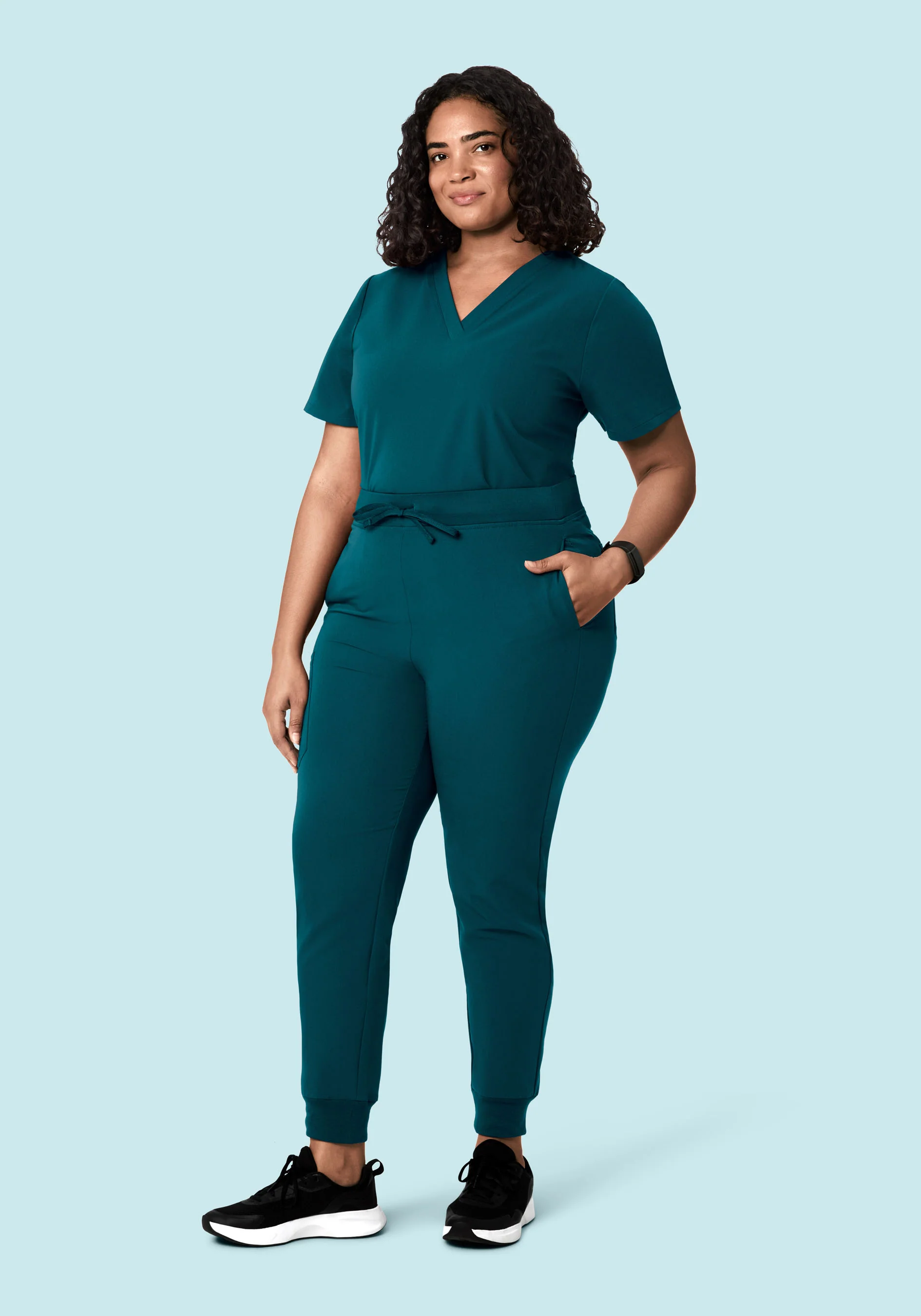 High Waisted Joggers Caribbean Blue - Image 5