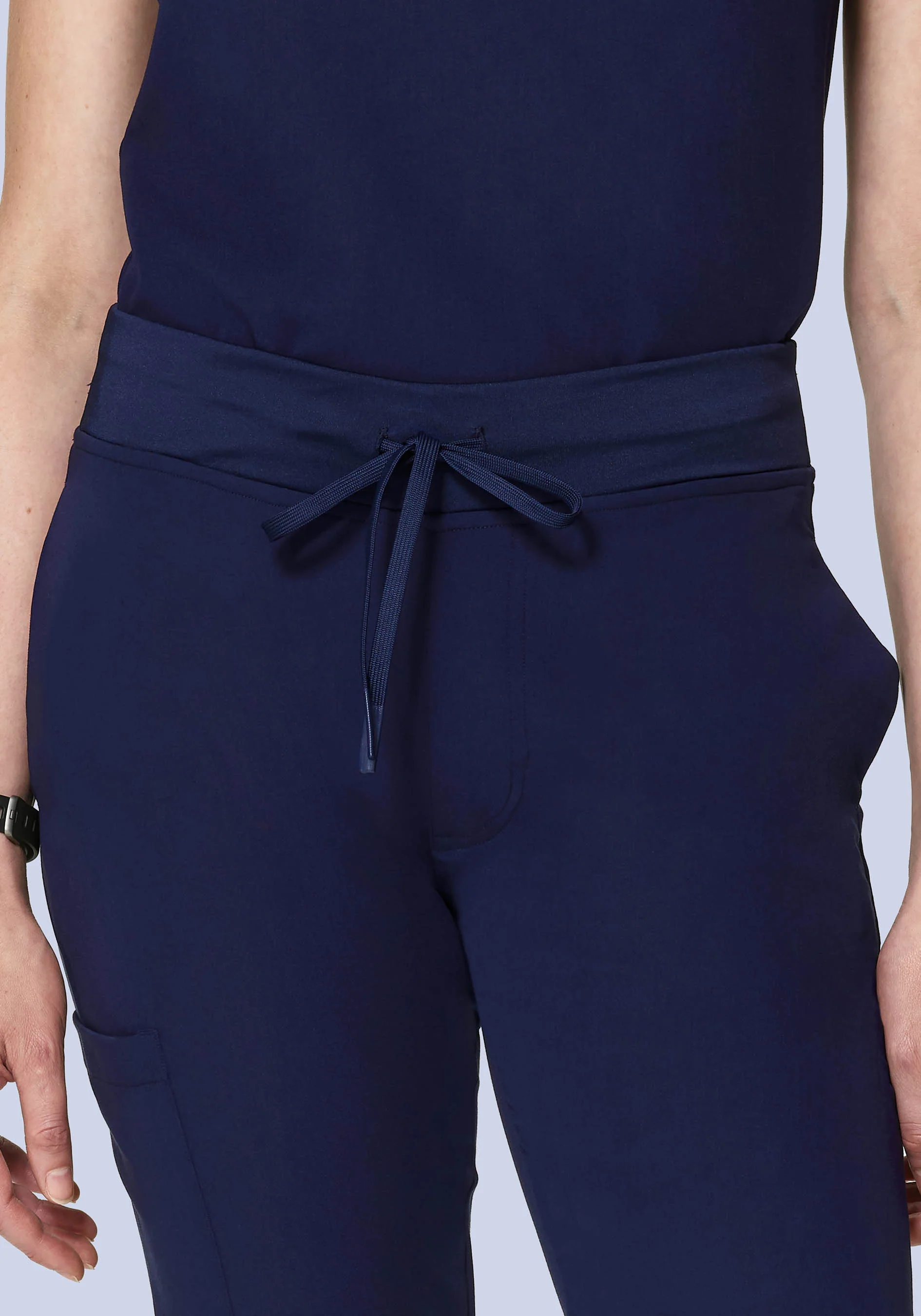 High Waisted Joggers Navy - Image 3