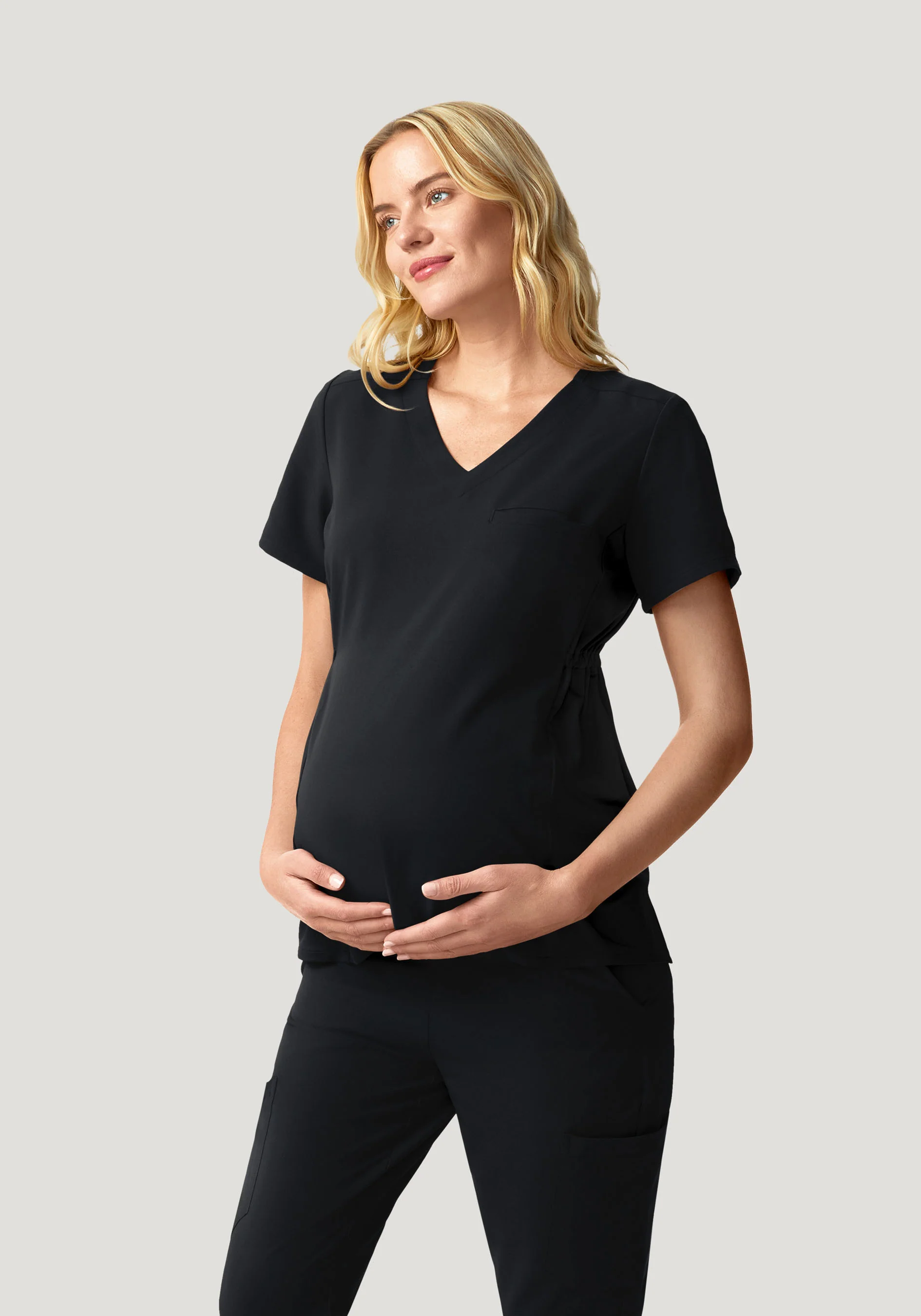 Maternity Side-Stretch V-Neck Tops