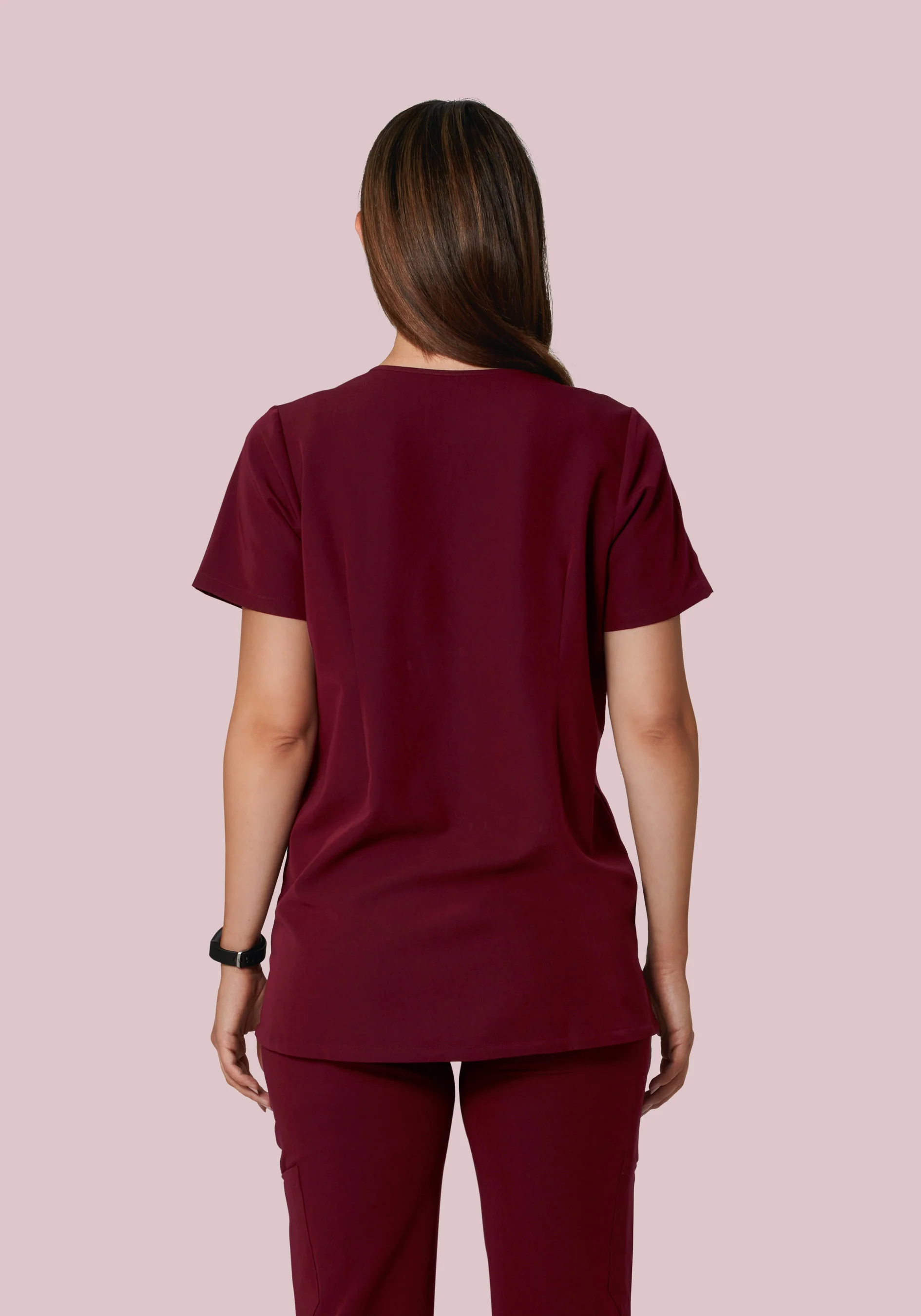 Maternity One Pocket Top Wine - Image 3