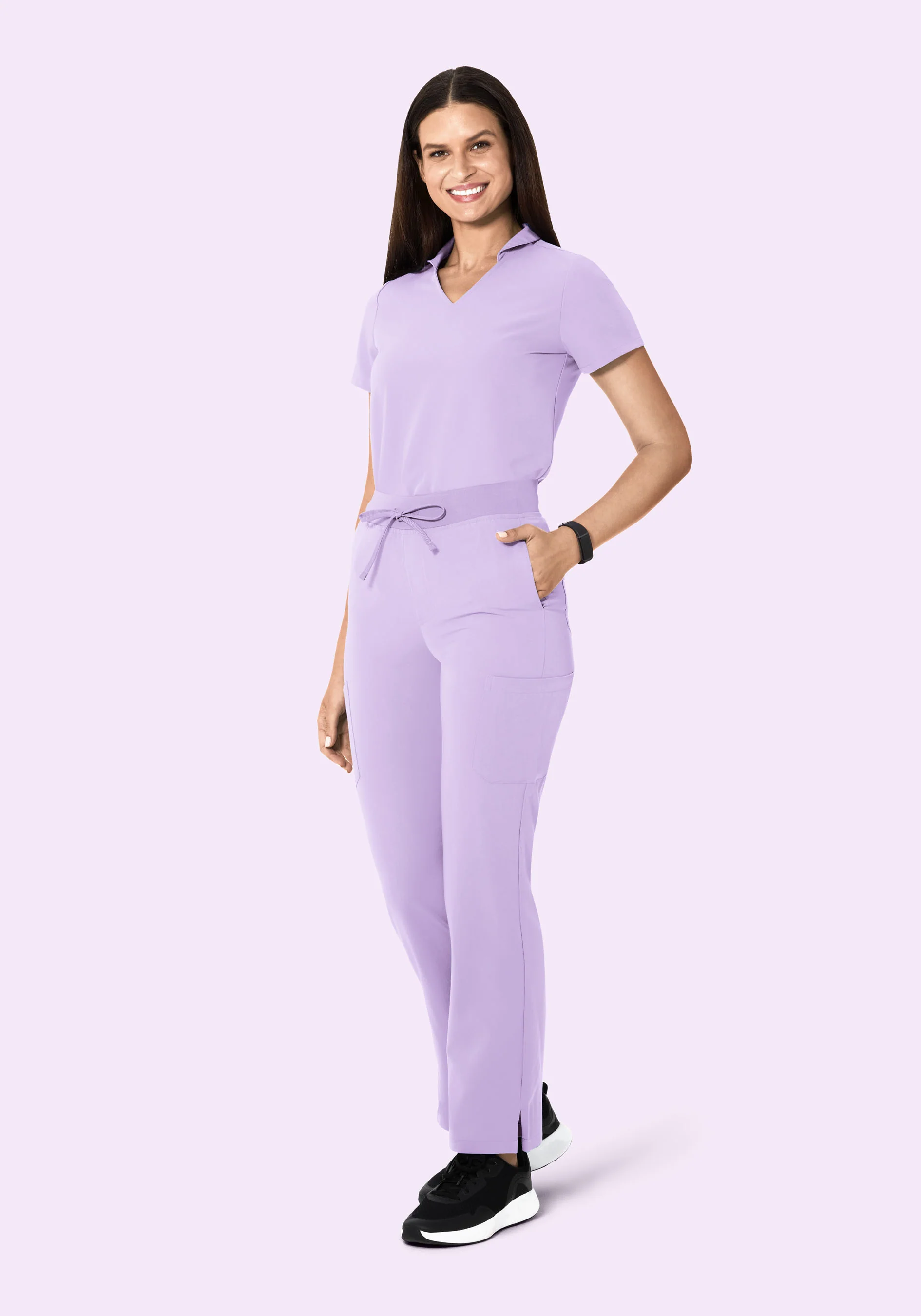 Multi Wear Collar Top Cool Lavender - Image 3