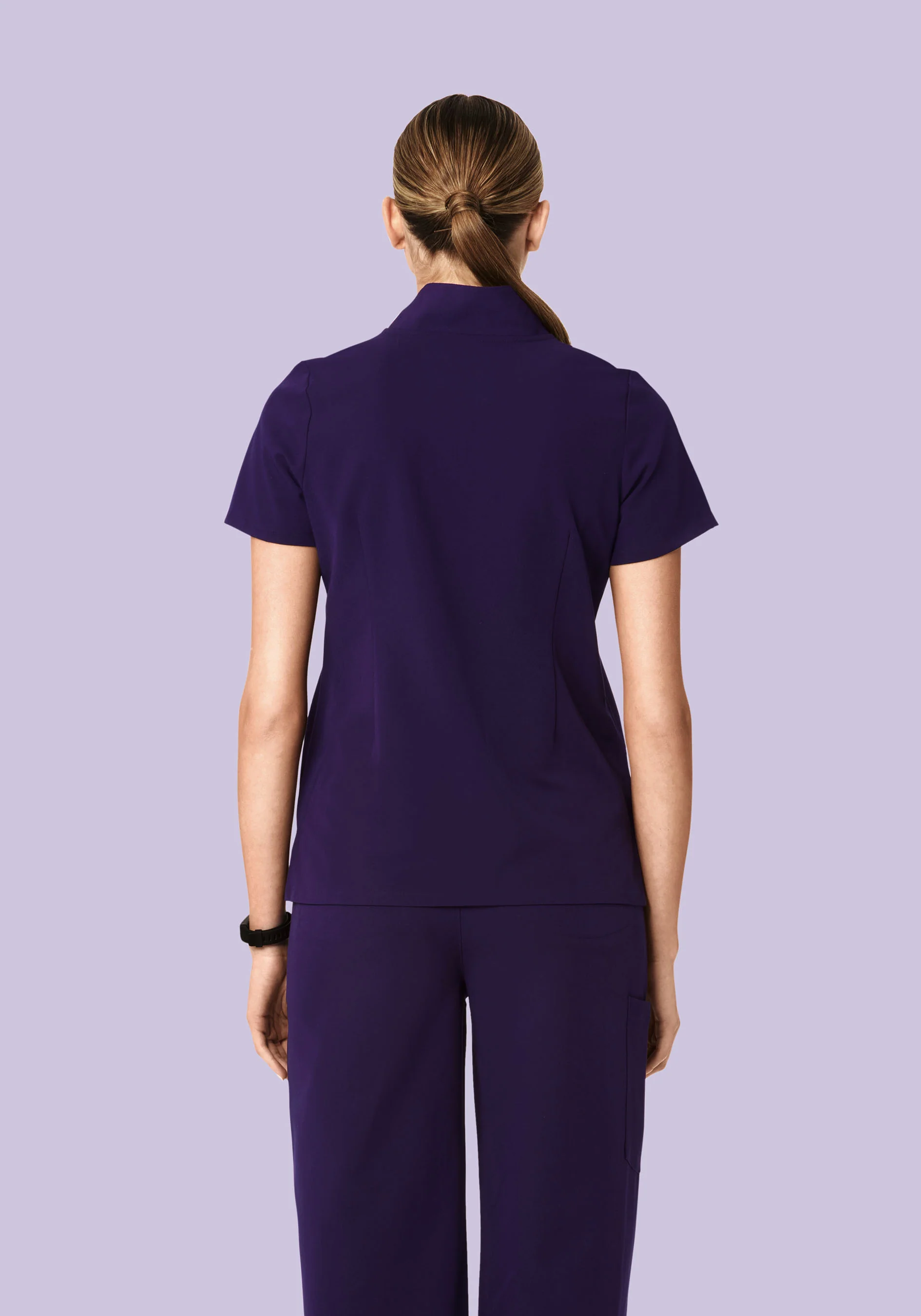 Multi Wear Collar Top Eggplant - Image 4