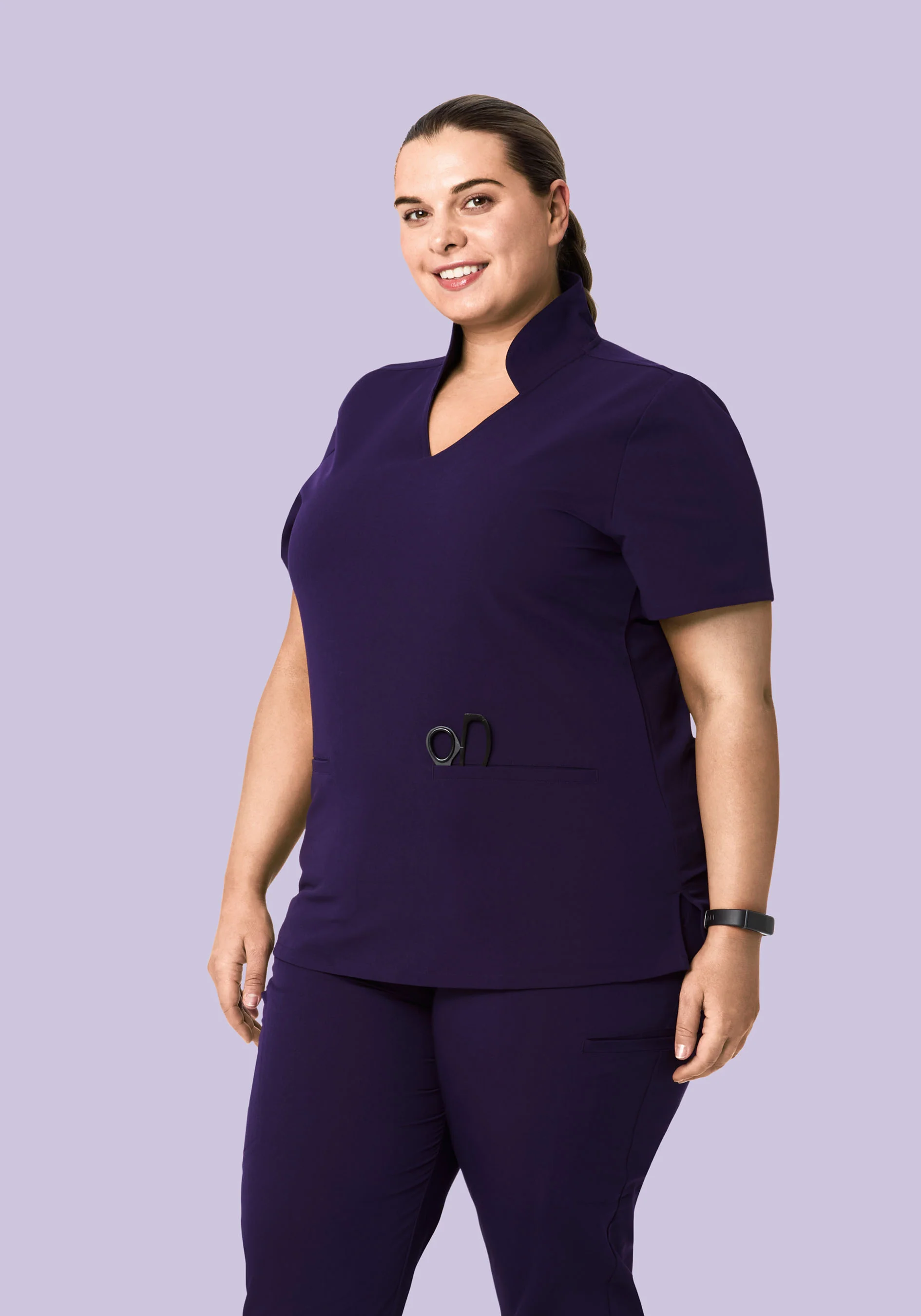 Multi Wear Collar Top Eggplant - Image 6