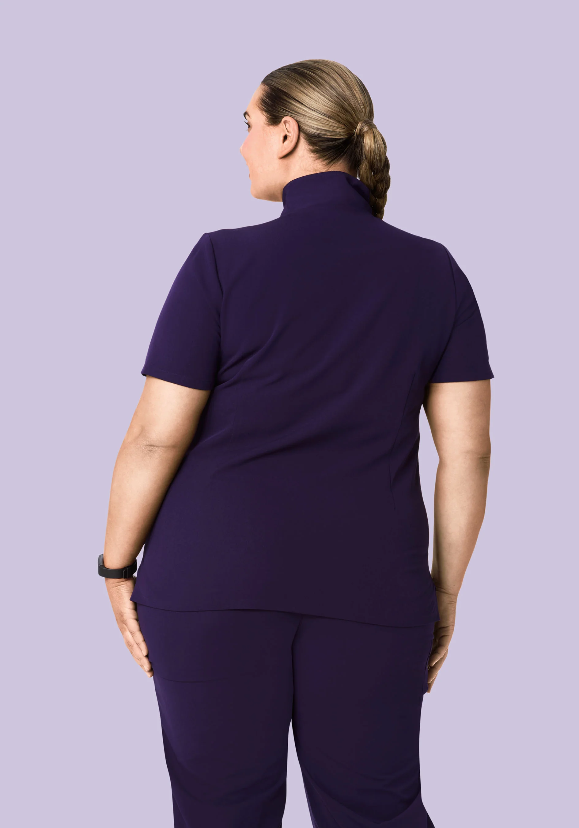 Multi Wear Collar Top Eggplant - Image 8