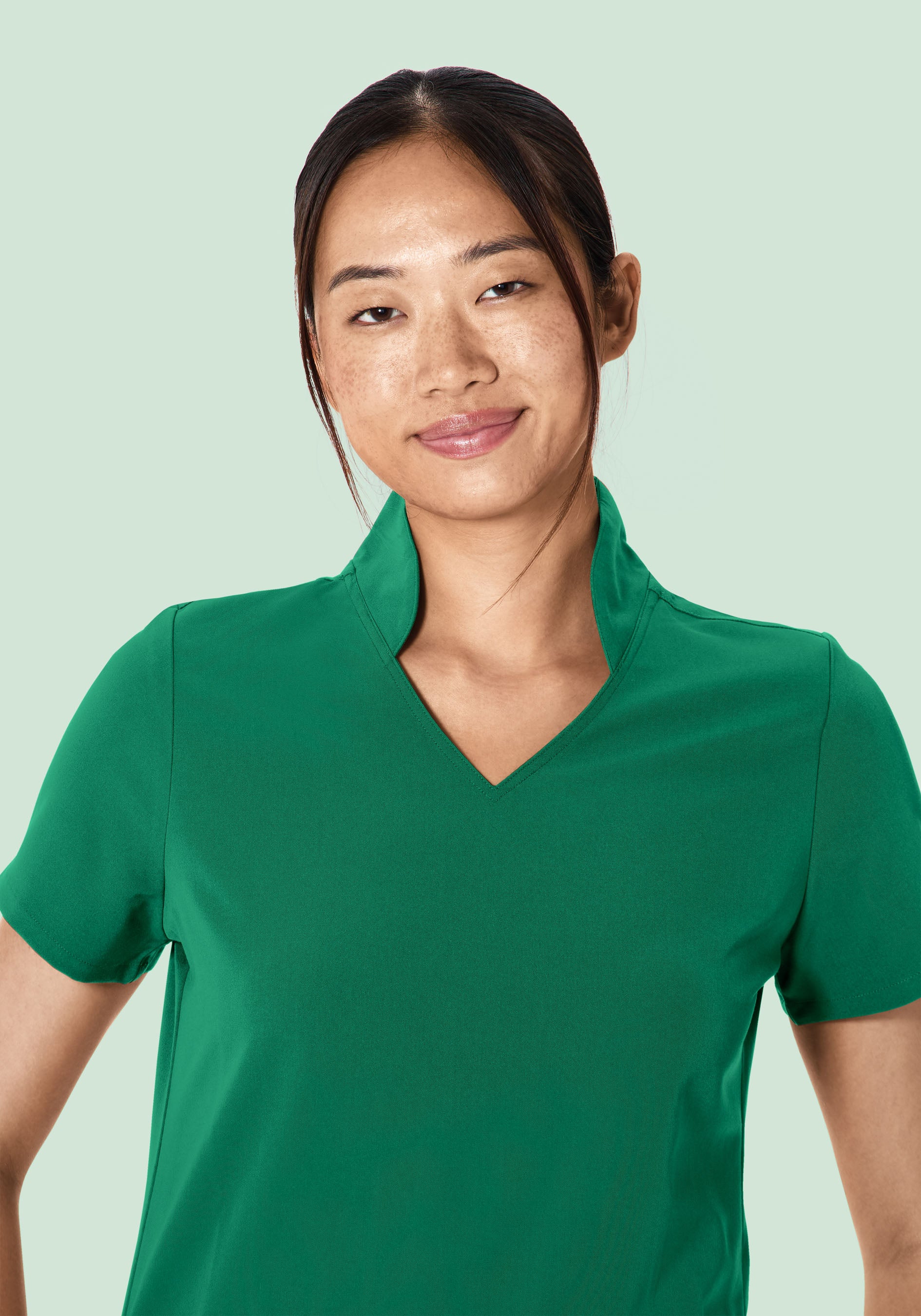 Multi Wear Collar Top Envy Green - Image 3