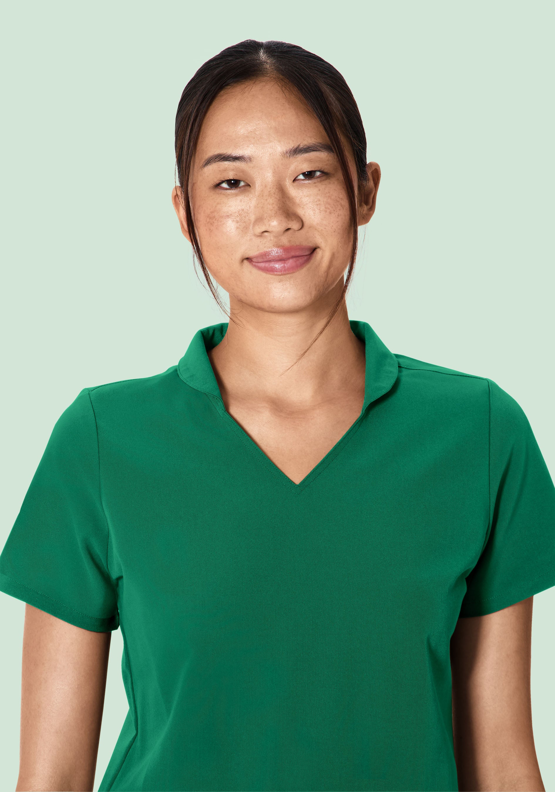 Multi Wear Collar Top Envy Green - Image 4