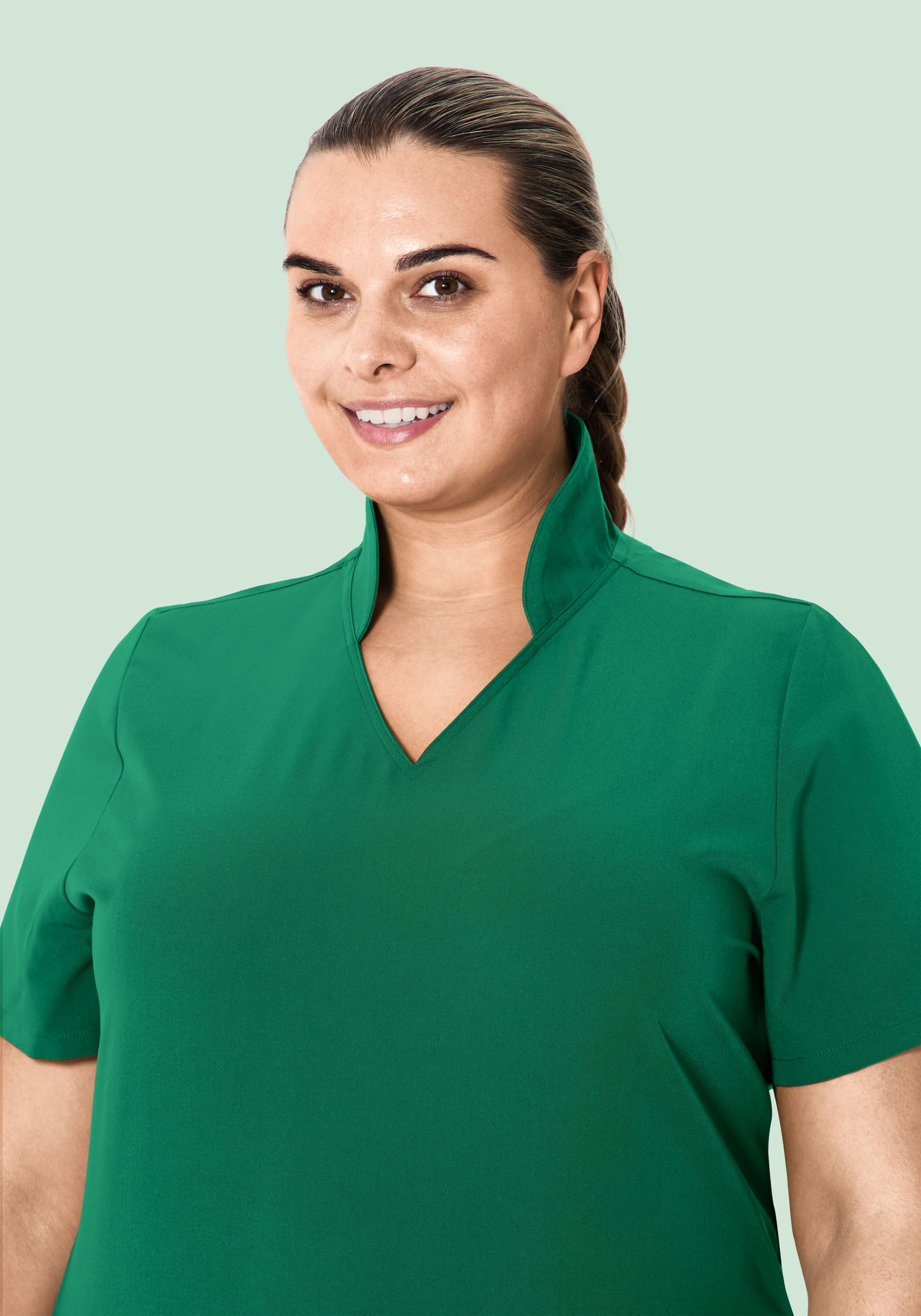 Multi Wear Collar Top Envy Green - Image 7