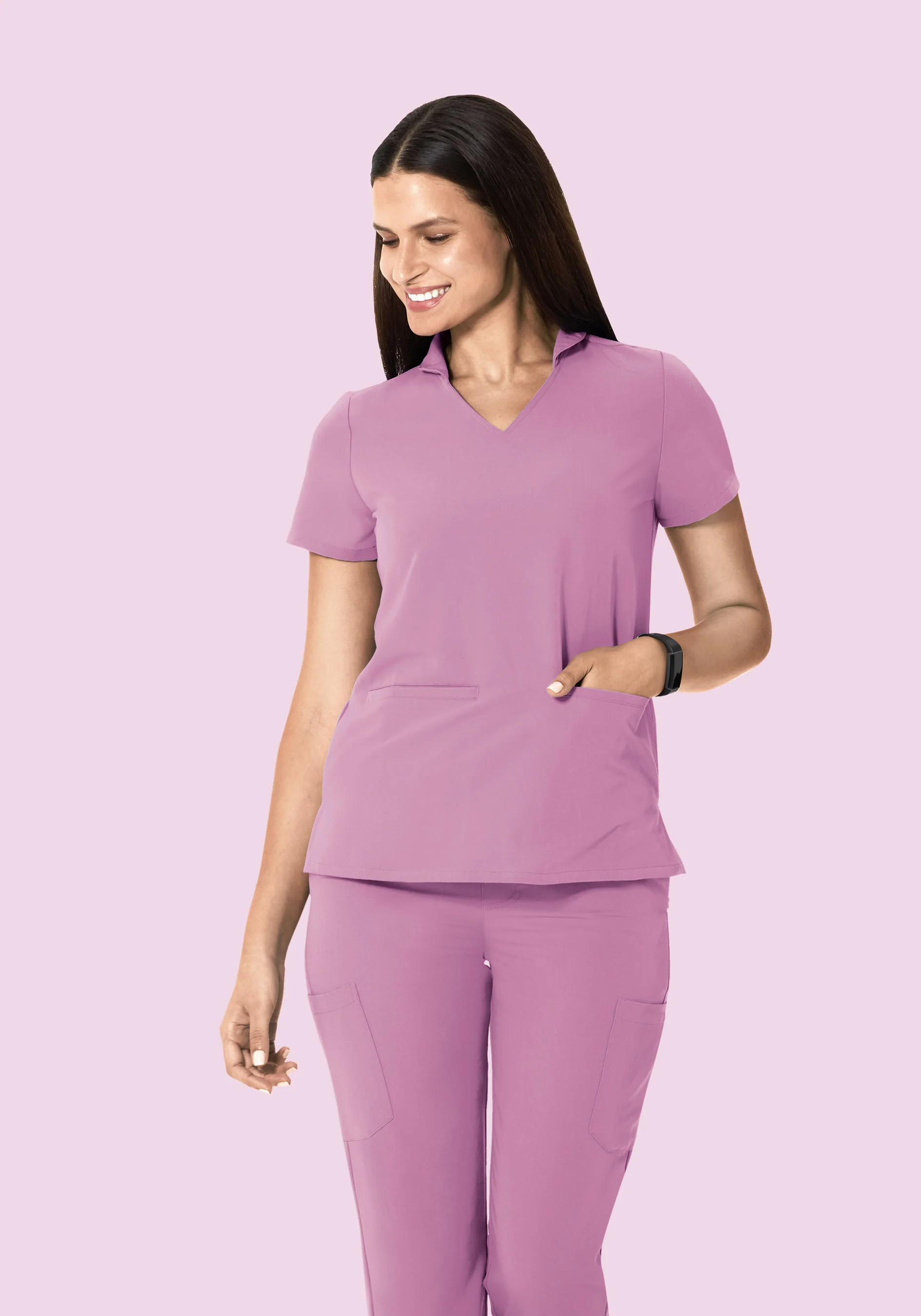 Multi Wear Collar Top Lilac - Image 7
