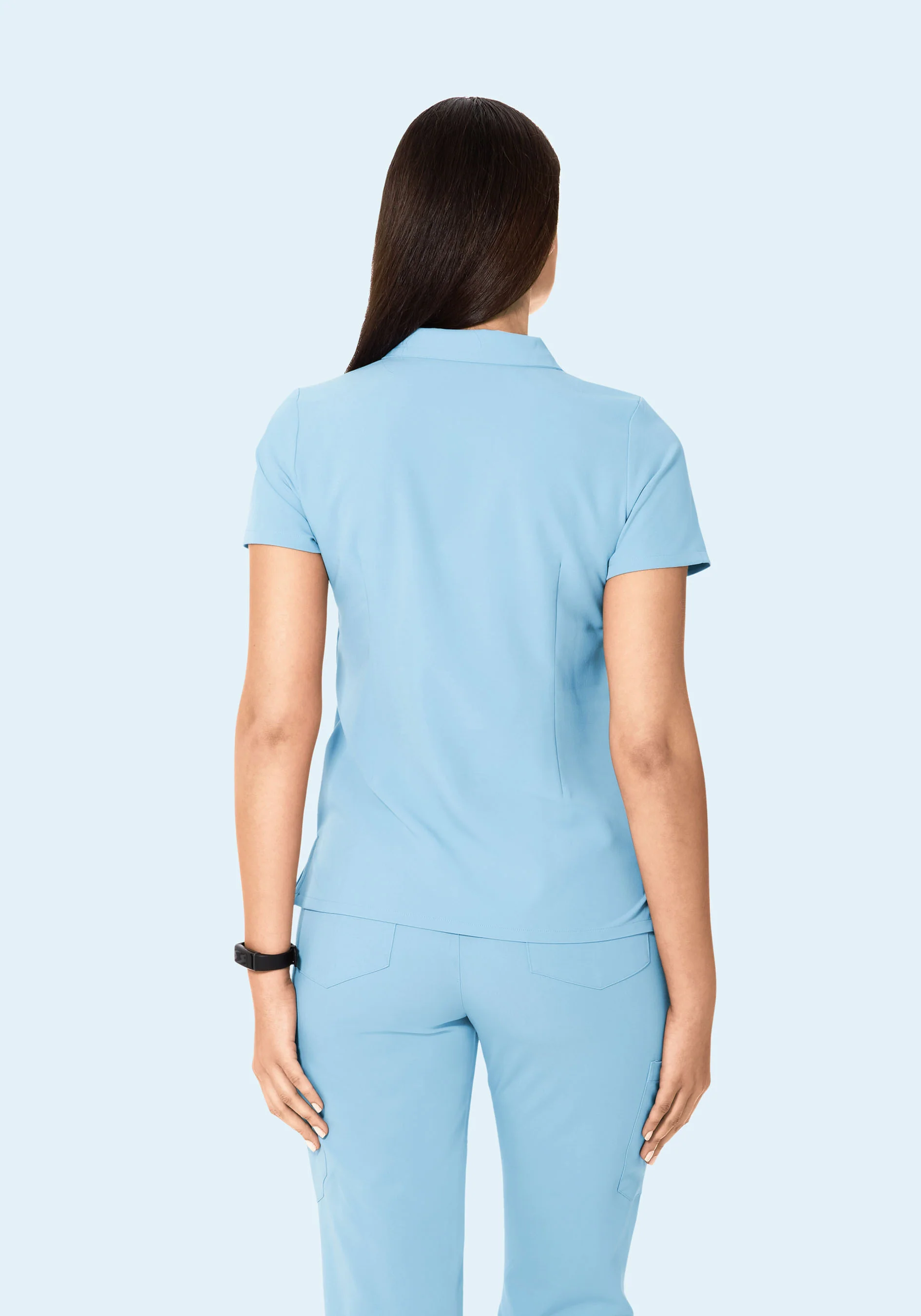 Multi Wear Collar Top Nordic Blue - Image 4