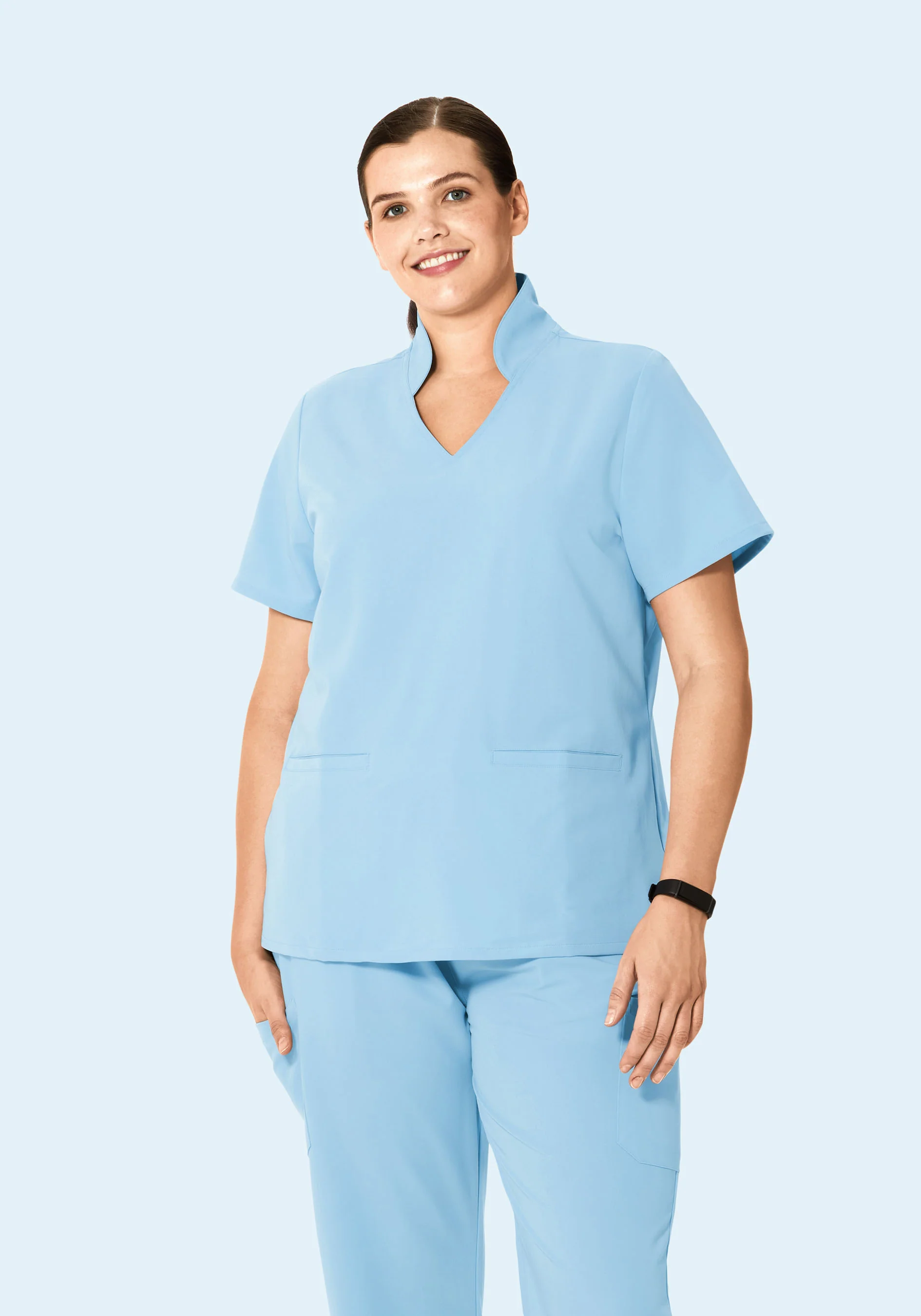 Multi Wear Collar Top Nordic Blue - Image 6