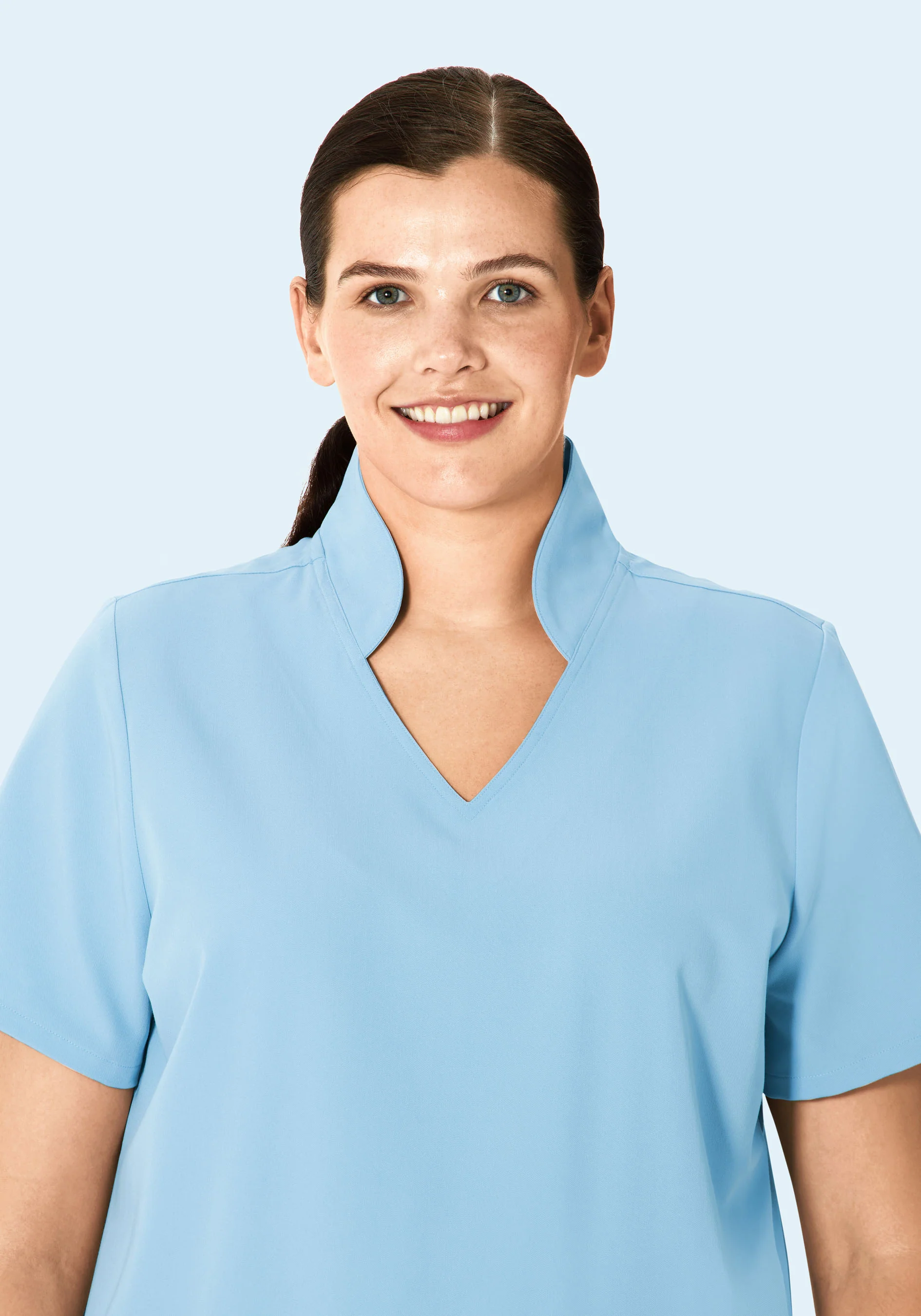 Multi Wear Collar Top Nordic Blue - Image 7