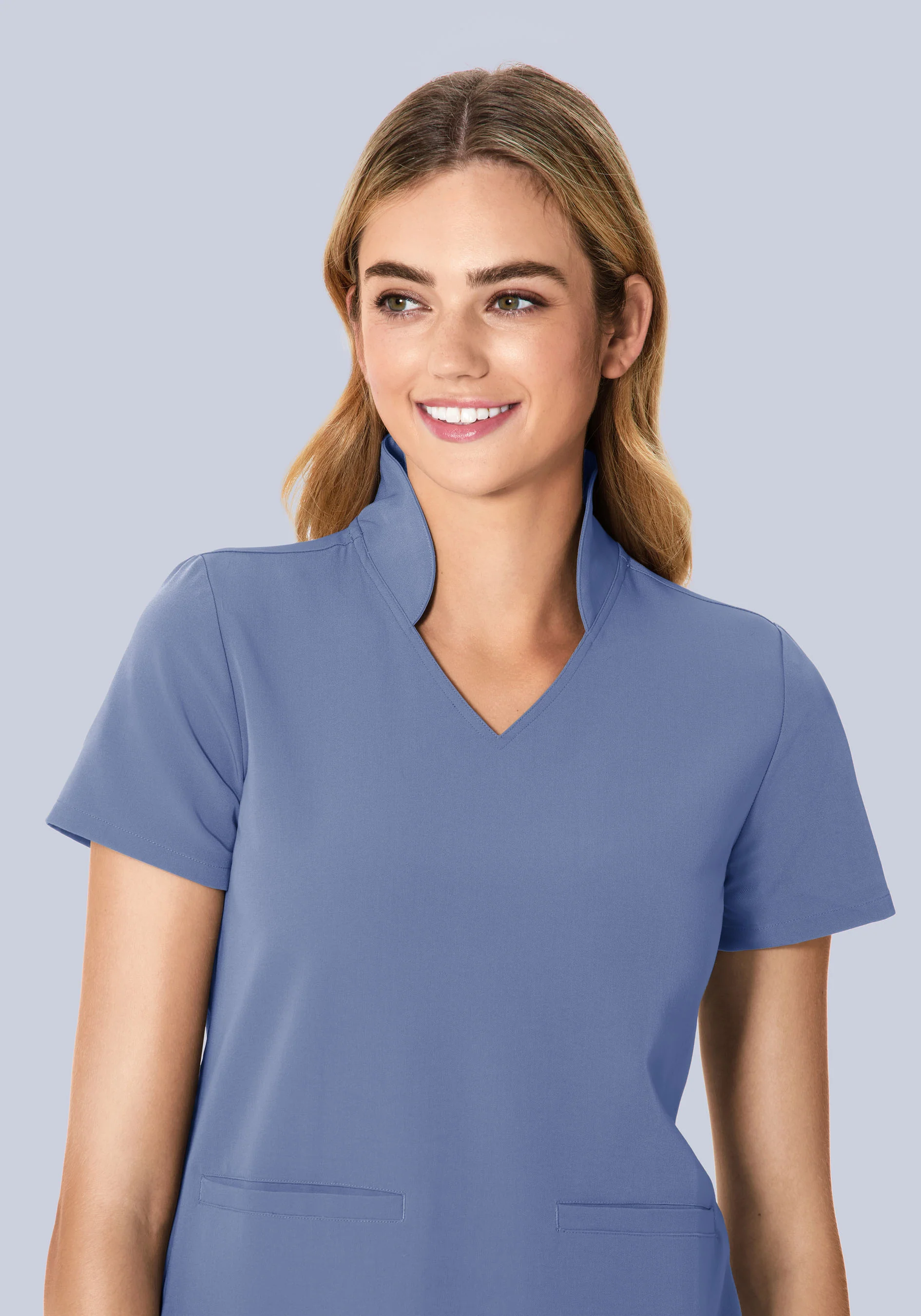 Multi Wear Collar Top Periwinkle - Image 4