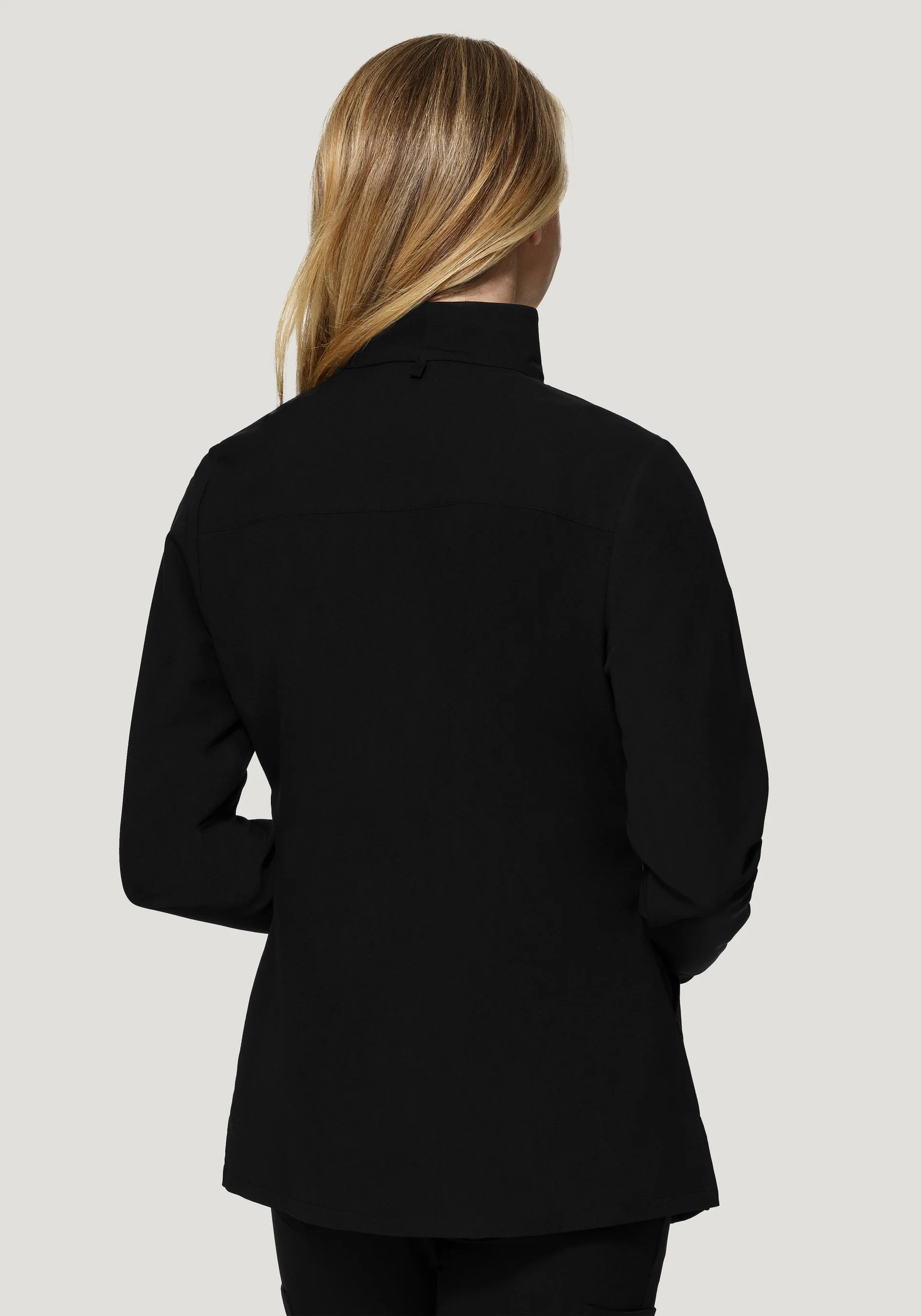 Women's Modern Scrub Jacket Black - Image 4