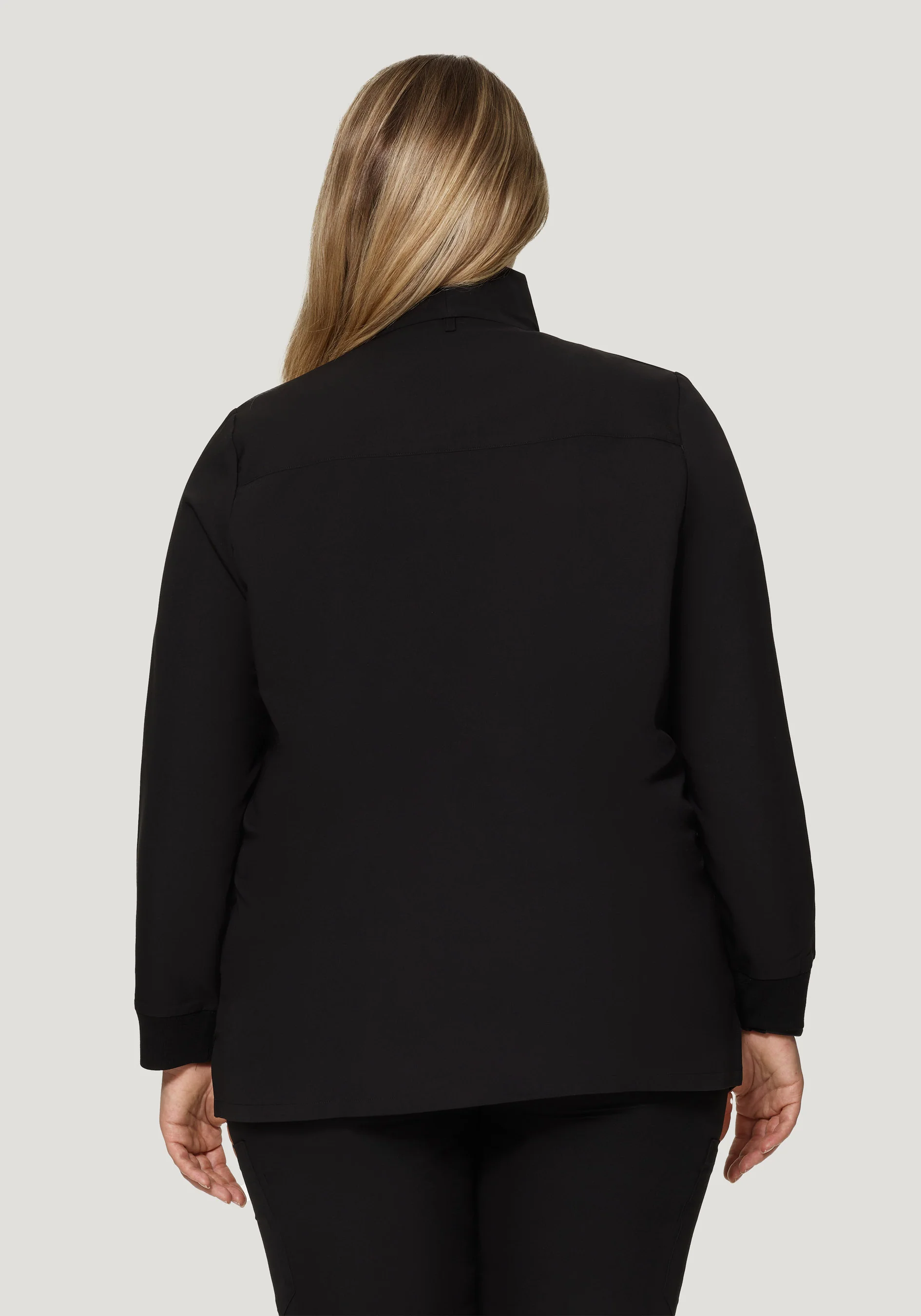 Women's Modern Scrub Jacket Black - Image 7