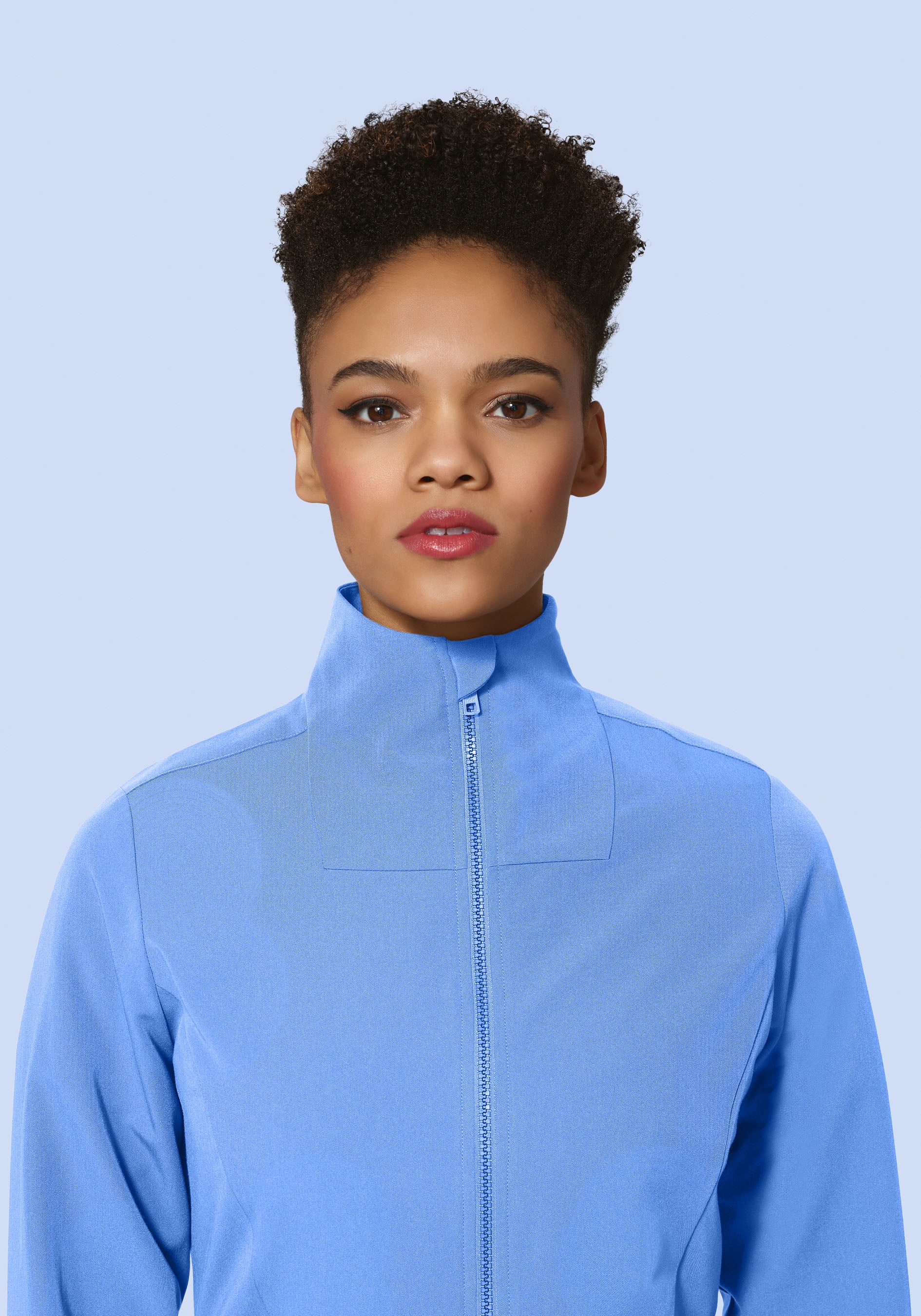 Women's Modern Scrub Jacket Ceil Blue - Image 3