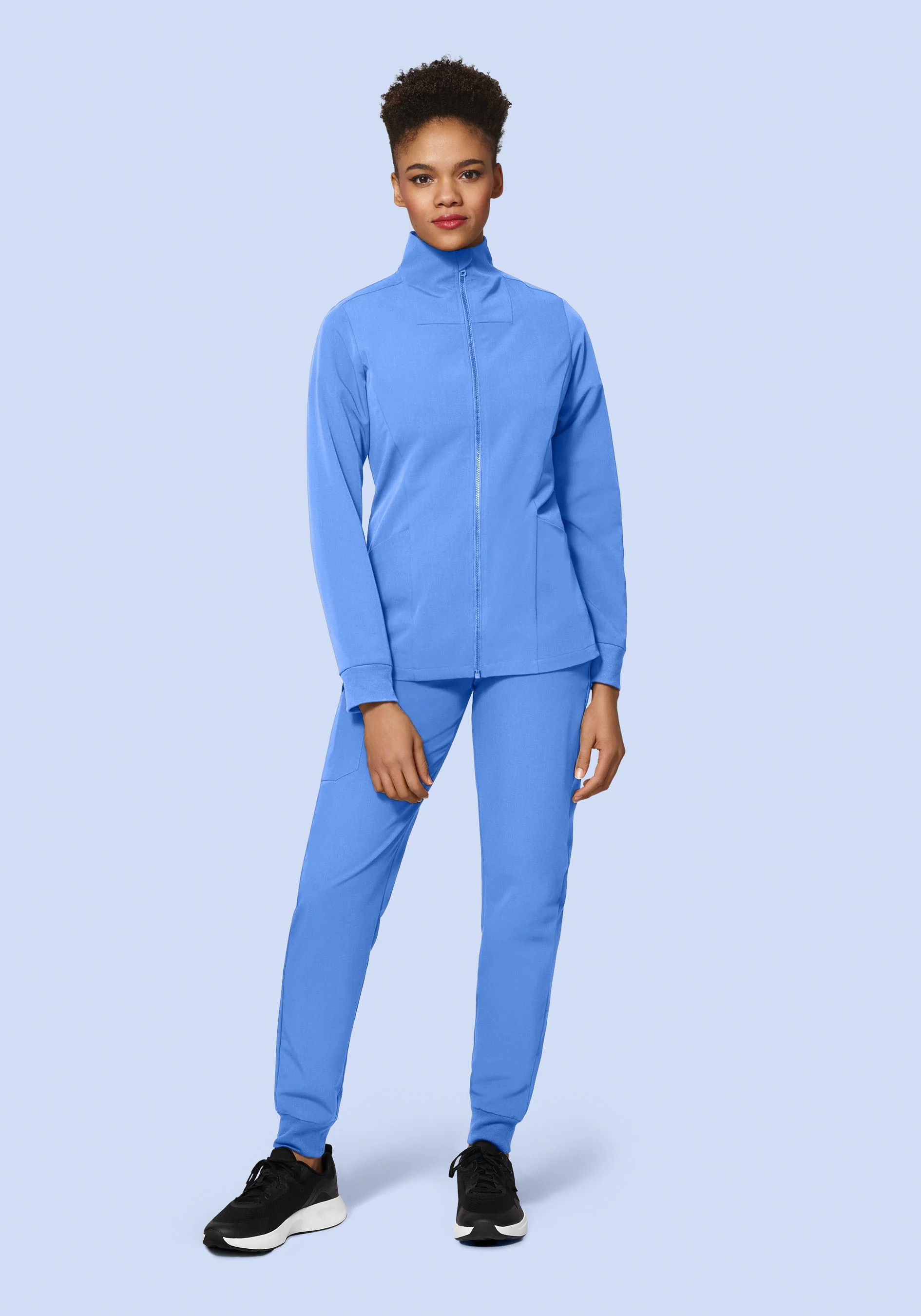 Women's Modern Scrub Jacket Ceil Blue - Image 4