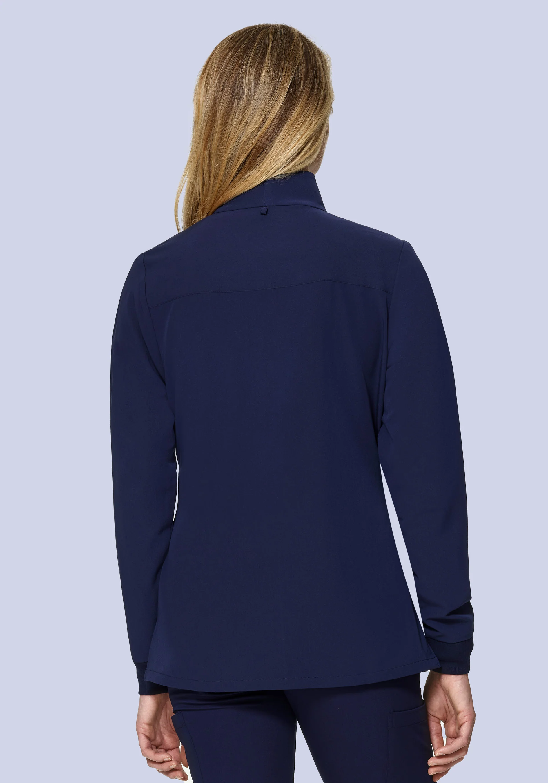 Women's Modern Scrub Jacket Navy - Image 5