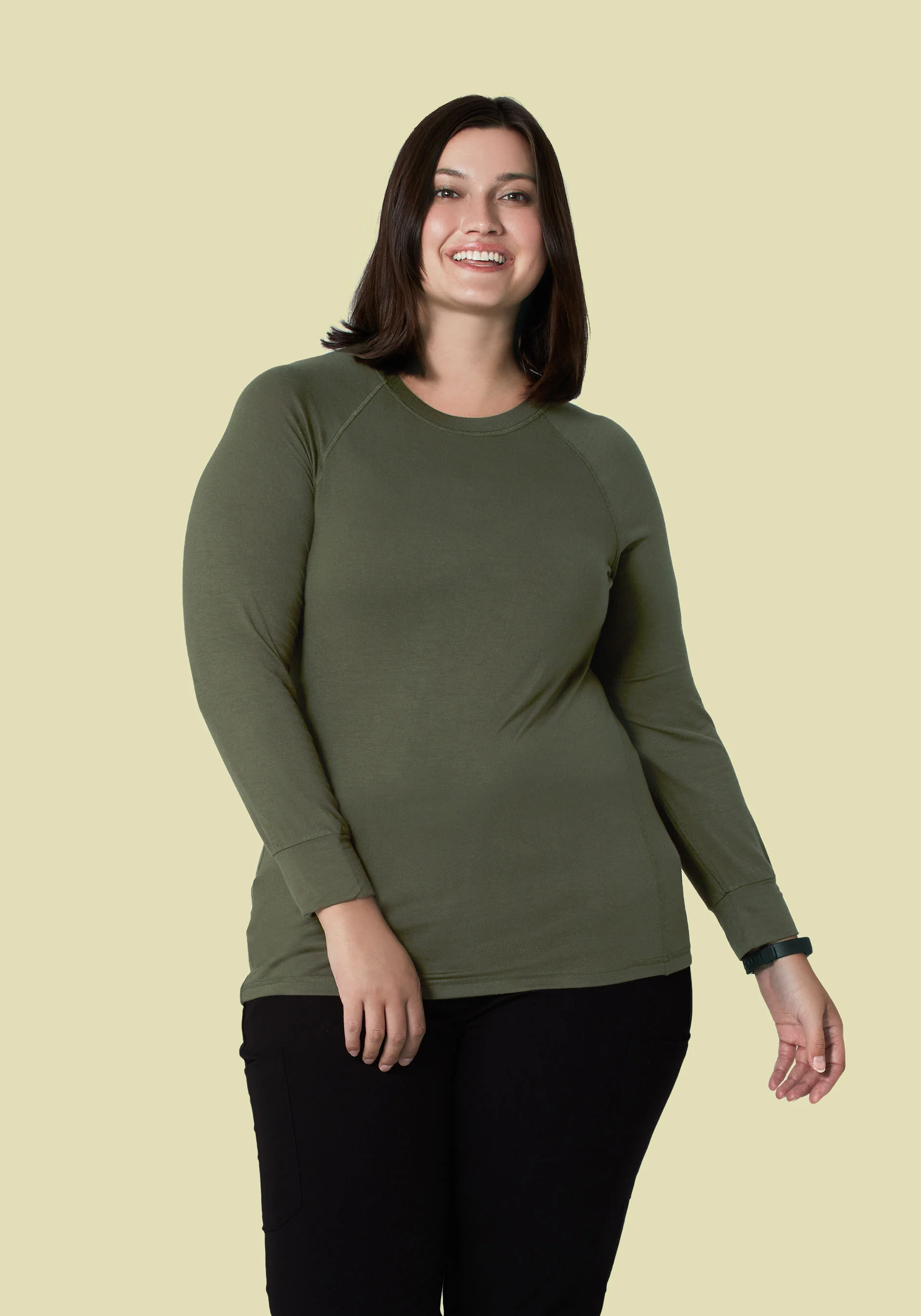 Women's Underscrubs Heather Olive - Image 3